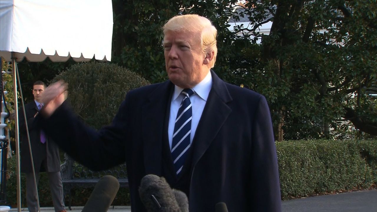 Trump talking/ media availability