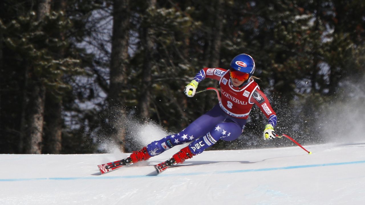 Mikaela Shiffrin triumphed on a shortened downhill course at Lake Louise.