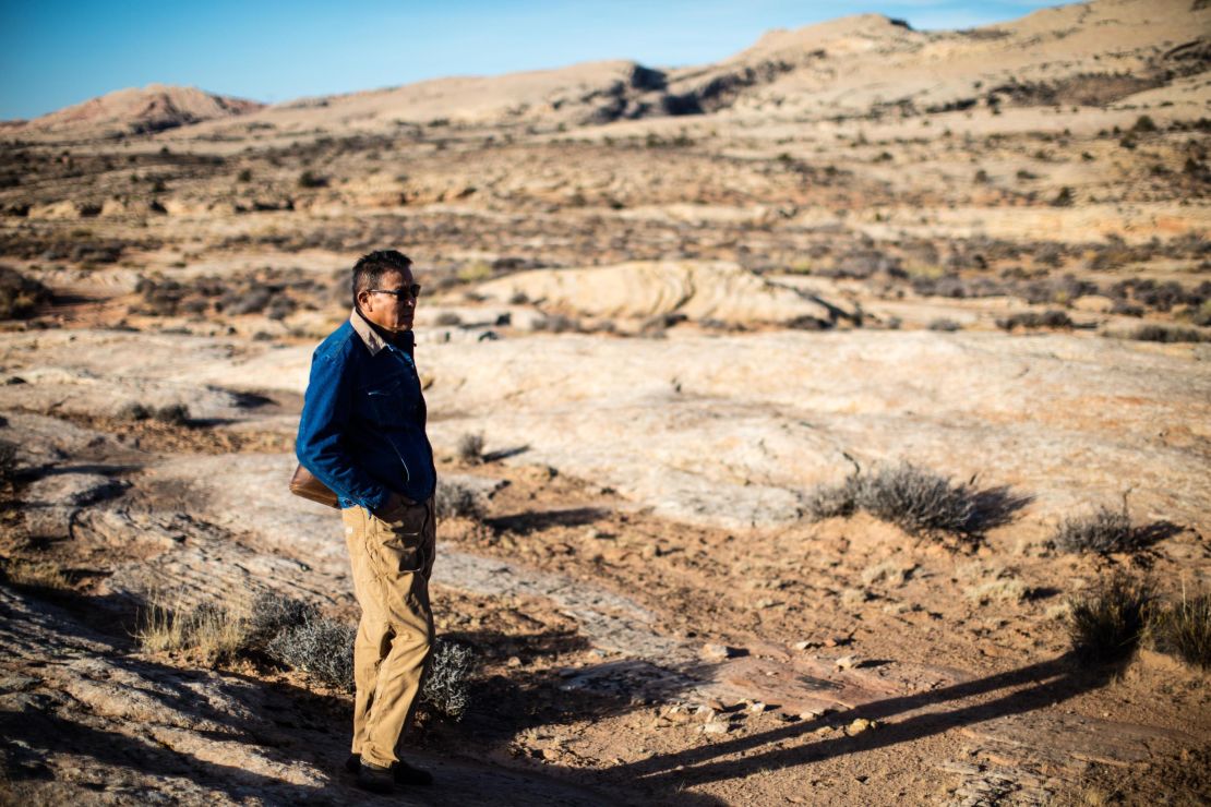 Mark Maryboy walks in Bears Ears, home to generations of his ancestors.