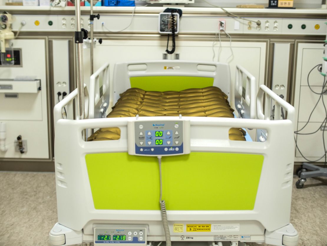 The ICU bed where North Korean defector Oh Chong Song was taken for recovery after undergoing five hours of surgery.