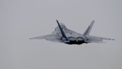 An F-22 takes off from South Korea's 1st Fighter Wing in Gwangju for the Vigilant ACE joint drills on Dec. 4