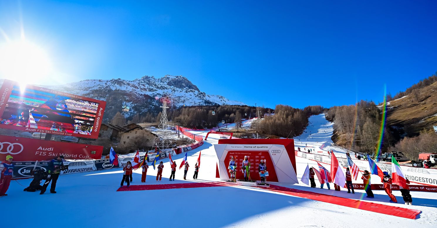 <strong>Podium places:</strong> World Cup races are also held on the "O.K." piste above the hamlet of La Daille at the entrance to Val d'Isere. 