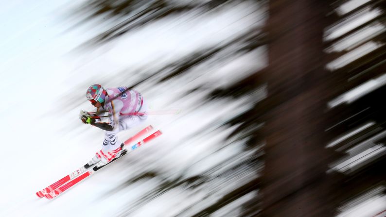 German skier Stefan Luitz competes in the giant slalom during a World Cup event in Beaver Creek, Colorado, on Sunday, December 3. He finished in third.
