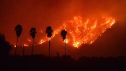 Brush fire explodes near Santa Paula, CA