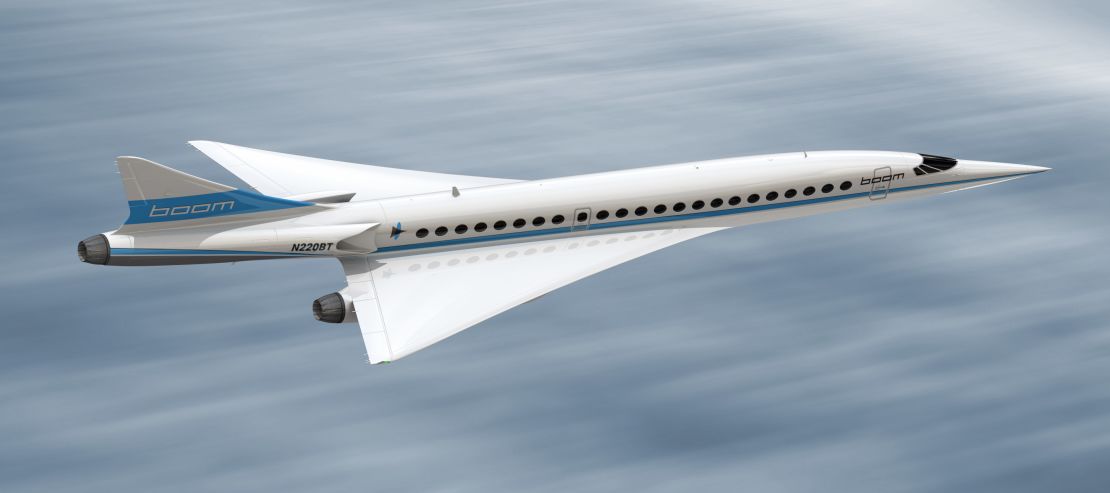 Boom: A supersonic concept but at lower costs than the Concorde. 
