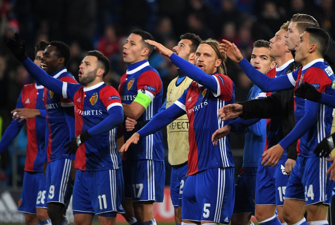 FC Basel beat Manchester United in last season's Champions League.