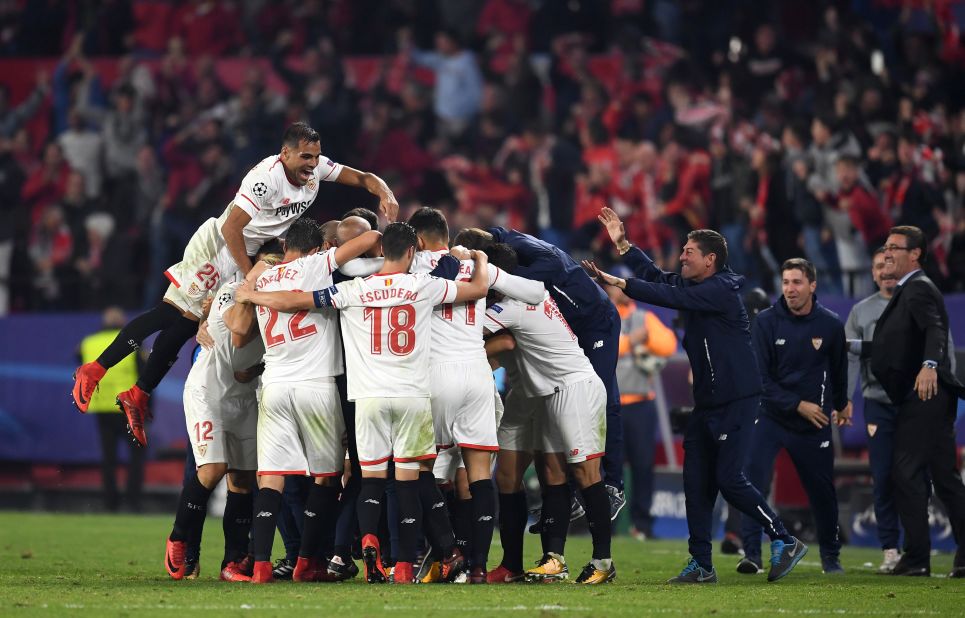 One of the defining images of the Champions League so far came as Sevilla fought back from three goals down to earn a draw at home to Liverpool. After Guido Pizarro scored the last-minute equaliser, the team ran to celebrate with manager Eduardo Berizzo who, just days earlier, told his players he has been diagnosed with cancer. The Argentine has since undergone successful surgery and is looking forward to a return to the dugout.