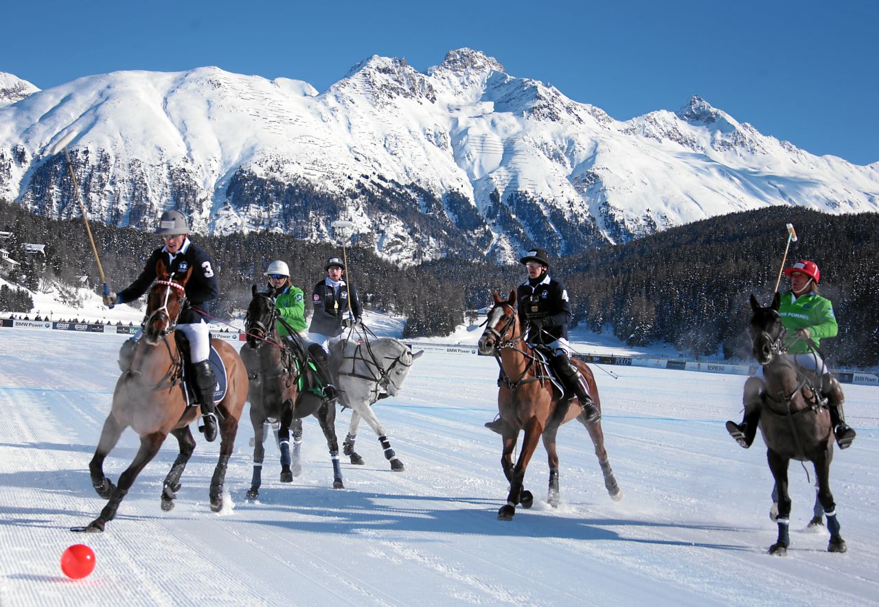 <strong>Frozen fun:</strong> The ice-covered lake offers plenty of variations on a winter sports theme, with a prestigious polo tournament every January one of the highlights.