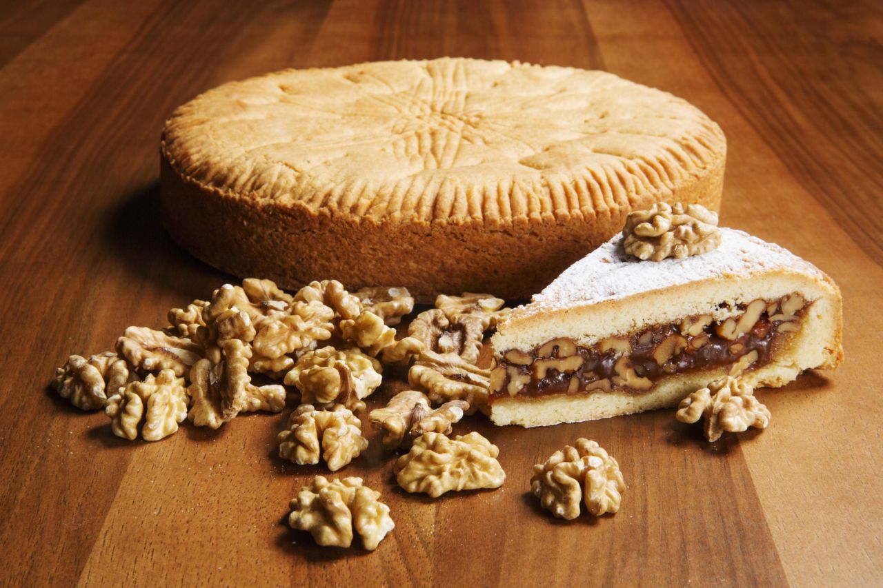 <strong>Local flavor:</strong> Engadin nut tart is a classic local dish made from fine, buttery shortcut pastry, caramel and walnuts. 