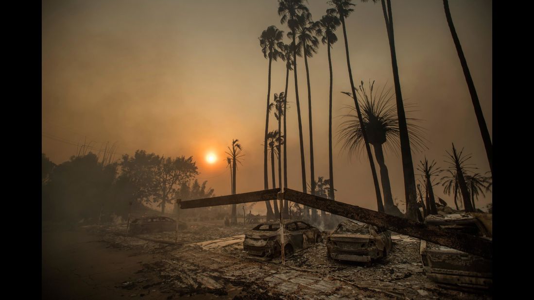 This Ventura apartment complex, seen on December 5, was destroyed by fire.