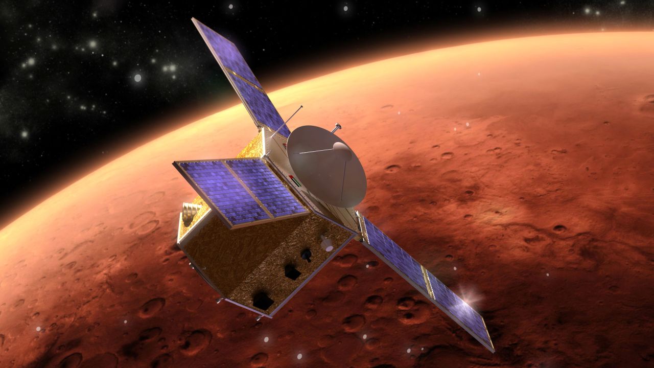 Having an Emirati in space is just the beginning for Dubai's fledgling space industry. Here is a computer rendering of a probe that will be launched in July 2020 to reach Mars in 2021, according to the engineers involved in the project. It will be called the Hope spacecraft (or Al Amal in Arabic).