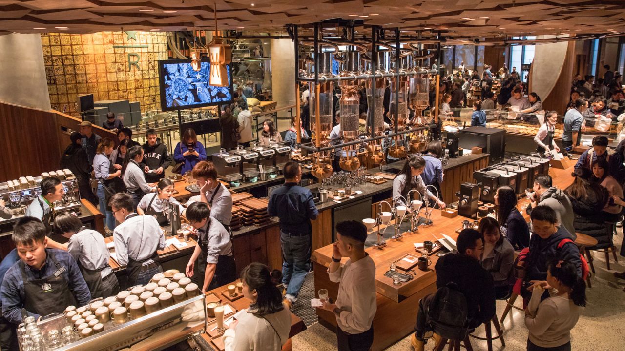 <strong>World's largest: </strong>The new Starbucks Reserve Roastery in Shanghai measures 30,000 square feet, making it the biggest Starbucks to date.
