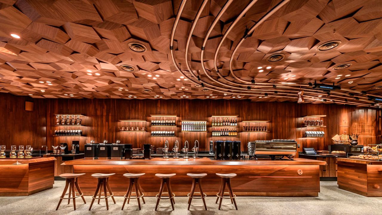 <strong>Bar raised: </strong>Shanghai's Starbucks Reserve Roastery is also home to a handcrafted 88-foot long coffee bar, the longest at any Starbucks site.