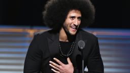 NEW YORK, NY - DECEMBER 05:  Colin Kaepernick receives the SI Muhammad Ali Legacy Award during SPORTS ILLUSTRATED 2017 Sportsperson of the Year Show on December 5, 2017 at Barclays Center in New York City.  (Photo by Slaven Vlasic/Getty Images for Sports Illustrated)