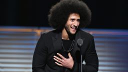 NEW YORK, NY - DECEMBER 05:  Colin Kaepernick receives the SI Muhammad Ali Legacy Award during SPORTS ILLUSTRATED 2017 Sportsperson of the Year Show on December 5, 2017 at Barclays Center in New York City.  (Photo by Slaven Vlasic/Getty Images for Sports Illustrated)