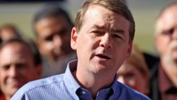Democratic U.S. Senate Michael Bennet addresses the media to claim victory in the midterm elections in Denver's City Park on November 3, 2010 in Denver, Colorado. 