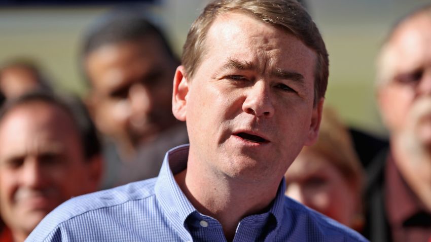 Democratic U.S. Senate Michael Bennet addresses the media to claim victory in the midterm elections in Denver's City Park on November 3, 2010 in Denver, Colorado.