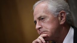 WASHINGTON, DC - NOVEMBER 14:  Sen. Bob Corker (R-TN), Chairman of the Senate Foreign Relations Committee listens to testimony during a committee hearing November 14, 2017 in Washington, DC. The committee heard testimony on the "Authority to Order the Use of Nuclear Weapons."  (\Win McNamee/Getty Images)