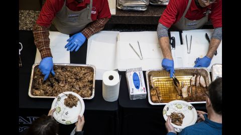 The typical response from residents is gratitude. "You have no idea what a hot meal means to somebody who has lost everything that they own," said a woman during the Hurricane Harvey crisis.