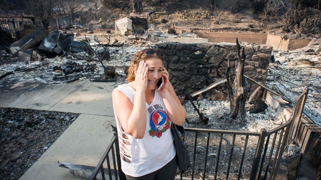 "Daddy, the home is gone," Amanda Lewis tells her family on December 6. The Thomas Fire raged through her parents' foothill neighborhood in Ventura.