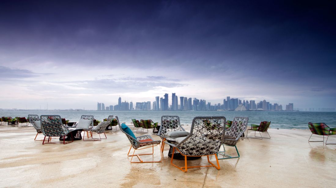 <strong>Bayside dining: </strong>The cafe and park at the MIA offer spectacular views over Doha's West Bay.