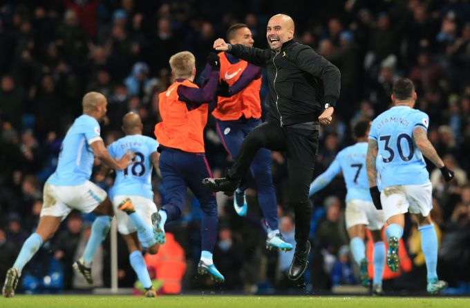 In their last three Premier League outings, City have scored the winner inside the last seven minutes -- including Raheem Sterling's 96th-minute winner at home to Southampton which sparked these wild scenes.