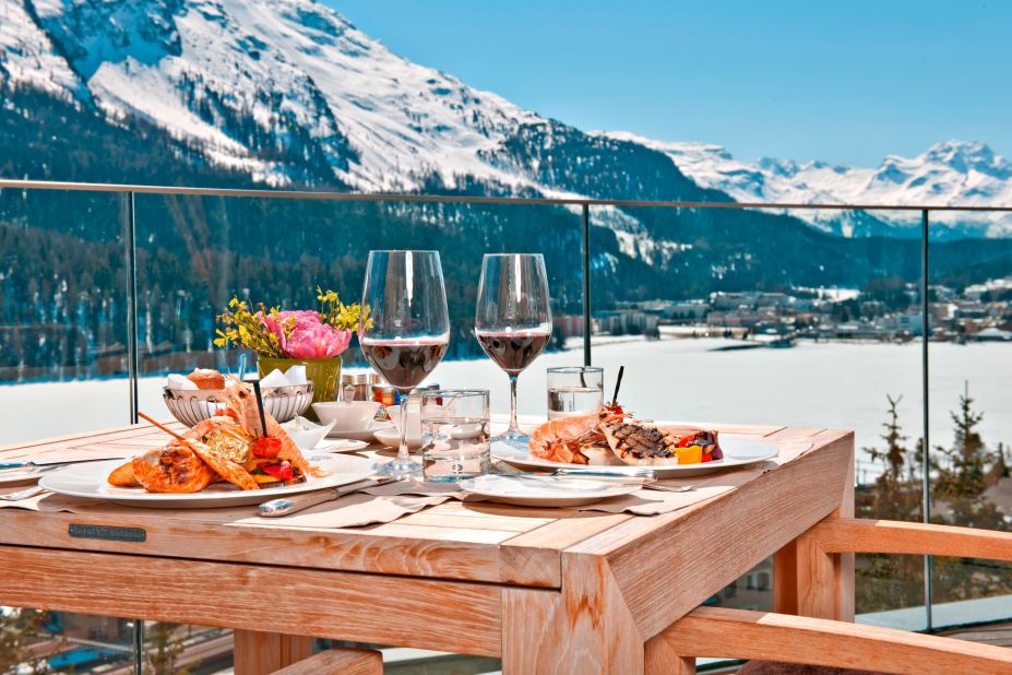 <strong>Carlton Hotel, St. Moritz, Switzerland:</strong> This beautiful hotel offers 14 elegant suites, each with views of Lake St. Moritz. Guests can also indulge in an Italian-inspired meal at Da Vittorio, the brainchild of brothers Enrico and Roberto Cerea.