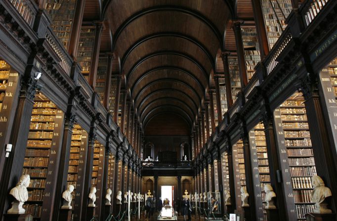 The library Long Room at Trinity College, Dublin, pictured in 2007. Completed in 1732, the room is 213 feet long and contains over 200,000 books. There were <a href="index.php?page=&url=https%3A%2F%2Fwww.irishtimes.com%2Fnews%2Ftrinity-considers-legal-action-over-image-in-star-wars-film-1.1126056" target="_blank" target="_blank">stirrings in the Irish press</a> that the college was seeking legal advice after the release of "Attack of the Clones" in 2002, but nothing came of it.
