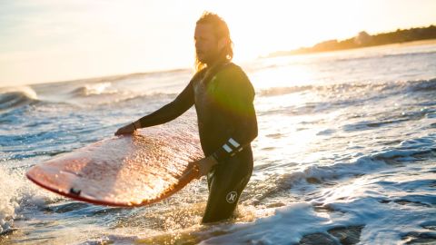 Surfing can be a way to decompress after a talk therapy session, said Manzi. When anxiety gets high, the water can have a calming effect for him and other vets.