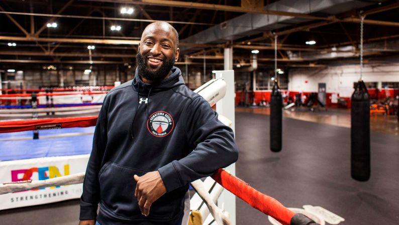 At Khali Sweeney's Downtown Boxing Gym Youth Program in Detroit, around 100 children get training and academic tutoring five days a week. Sweeney, a high school dropout who was "always getting into trouble, always fighting," turned his life around. He began mentoring at-risk and troubled kids. His efforts have landed him on the <a href="index.php?page=&url=http%3A%2F%2Fwww.cnn.com%2Fspecials%2Fcnn-heroes">2017 list of top 10 CNN Heroes</a>.