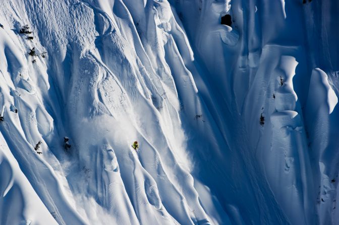 <strong>Spine tingling:</strong> "Cody Townsend is one of the best big-mountain skiers in the world. This was at Terrace in northern British Columbia, a really remote spot near the Alaskan border, one of the most amazing places I've been to with those spine walls and no one around. It was during a film shoot with Matchstick Productions. This was the most productive day -- in two weeks we only skied four days because it was so stormy. The skiers would look at the lines from the helicopter as they flew up and then take a picture of it and memorize it before their run." -- <em>Mattias Fredriksson.</em>