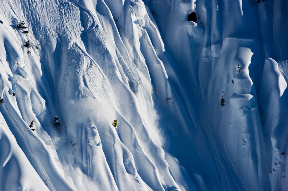 <strong>Spine tingling:</strong> "Cody Townsend is one of the best big-mountain skiers in the world. This was at Terrace in northern British Columbia, a really remote spot near the Alaskan border, one of the most amazing places I've been to with those spine walls and no one around. It was during a film shoot with Matchstick Productions. This was the most productive day -- in two weeks we only skied four days because it was so stormy.  The skiers would look at the lines from the helicopter as they flew up and then take a picture of it and memorize it before their run." -- <em>Mattias Fredriksson.</em>