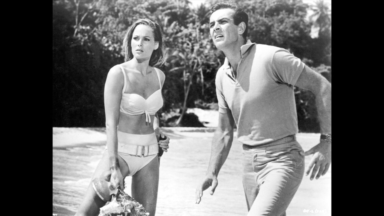 Ursula Andress and Connery perform in a scene from "Dr. No," Connery's first film as James Bond.