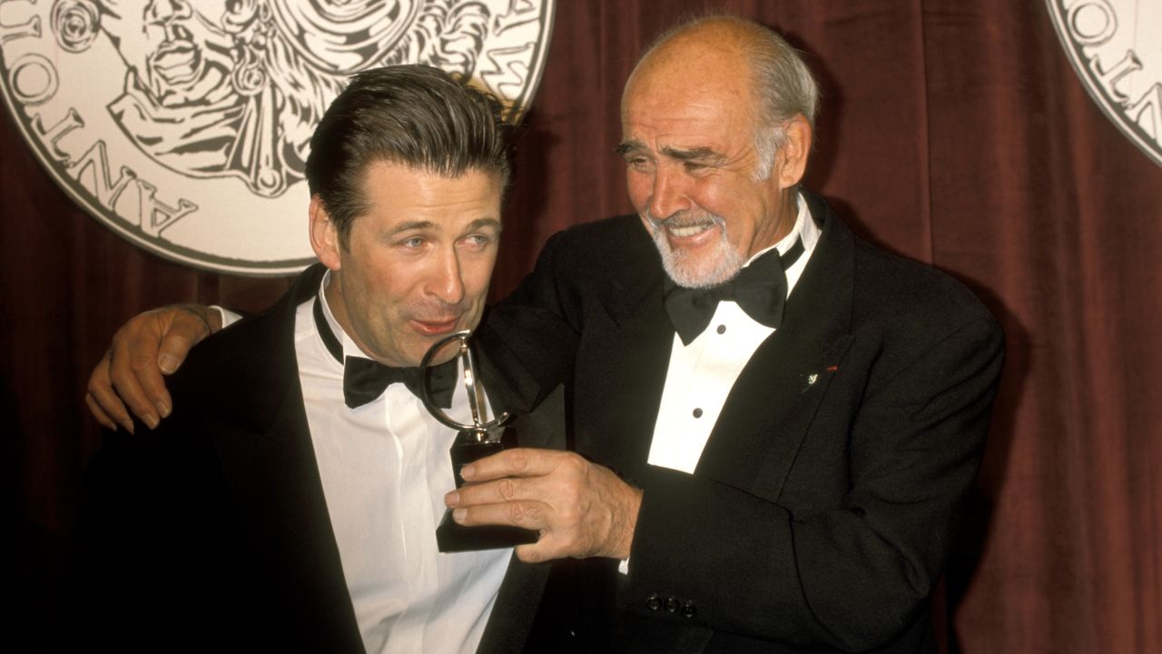 Alec Baldwin and Connery pose for photos during the Tony Awards in 1998.