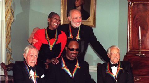 Sean Connery was among the Kennedy Center Honorees in 1999. From top left, clockwise: Judith Jamison, Connery, Victor Borge, Stevie Wonder and Jason Robards, as they pose following a dinner.