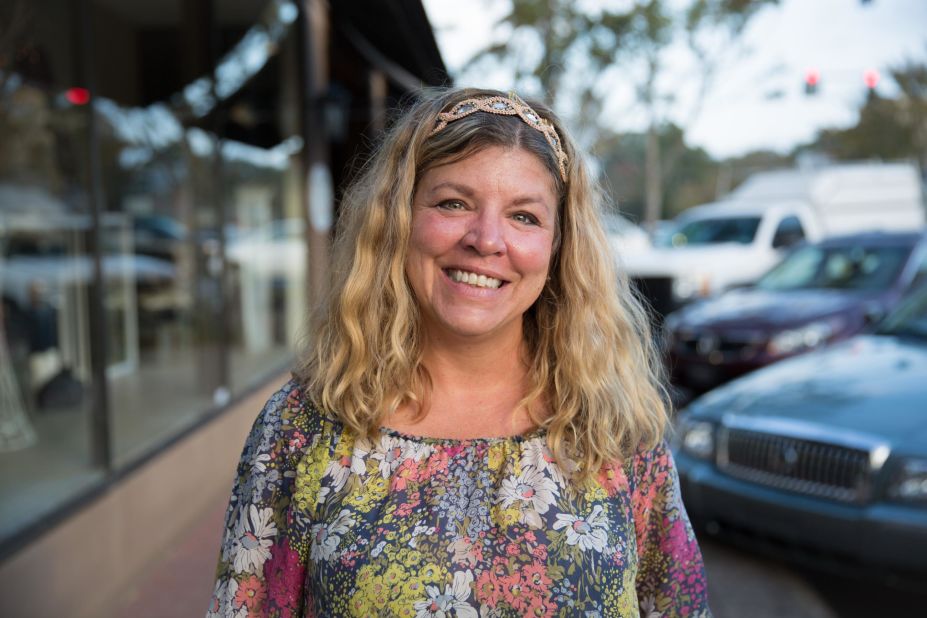 Candy Williams, of Fort Morgan, AL, said she didn't question the accusations against Roy Moore - "Do you think that woman wanted all of her business out in the middle of the news? No." Williams, who says she thinks President Donald Trump is doing well, has mixed feelings about his endorsement of Moore: "I've lost a lot of heart in what's right and what's wrong and it's all pretty much gray right now."