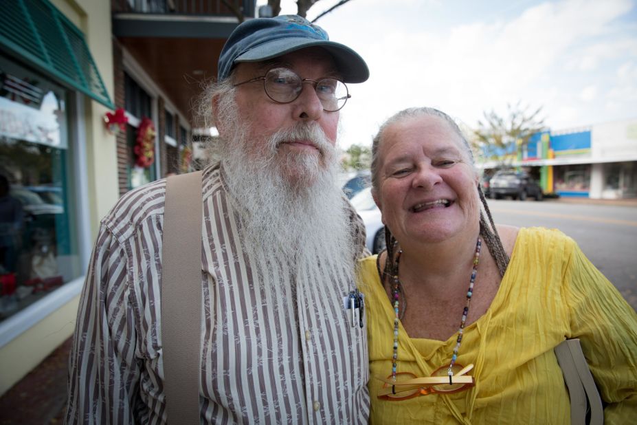 Steve Heath, 69, and Susan Daniel, 66, of Fish River, AL, say they will vote for Doug Jones and consider themselves moderates - "The sad thing is right now if you say you're Republican you're automatically lumped on the far right and if you say you're Democrat you're automatically lumped on the far left. It's erroneous, it's ridiculous."