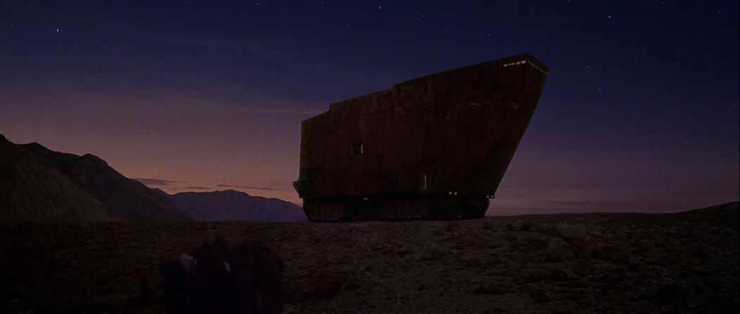 The sandcrawler, a tracked vehicle from Tatooine, featured in the first "Star Wars" film. Not a building per se, it has an unlikely architectural legacy ...
