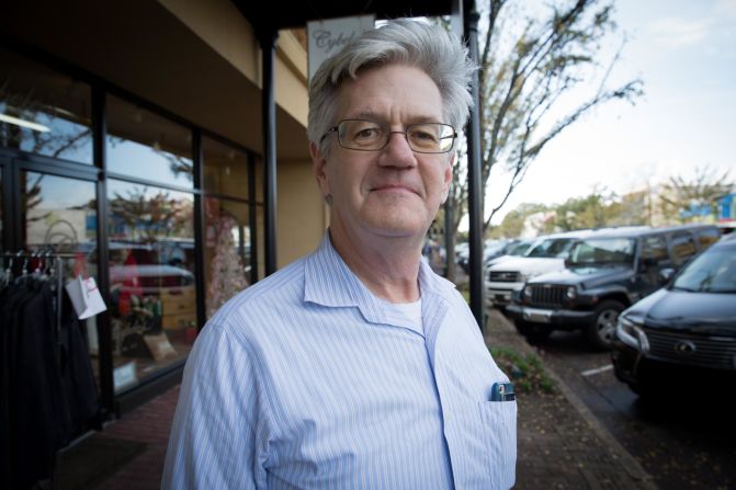 David Nicolson, 58, was born and raised in Mobile and now lives in Fairhope. "I'm probably getting to the point where I'm going to vote more for the candidate as opposed to a party," he told CNN. When asked why, Nicolson said, "Because I don't think either party is relevant anymore." He told CNN he'll be voting for Jones. When I asked if he normally votes Republican, Nicolson said, "Yes, in fact, that's why I have gray hair." In 2016, he voted for independent Gary Johnson, and this will be the second time in his life he's voted for a Democrat, after also voting for Jones in the primary.