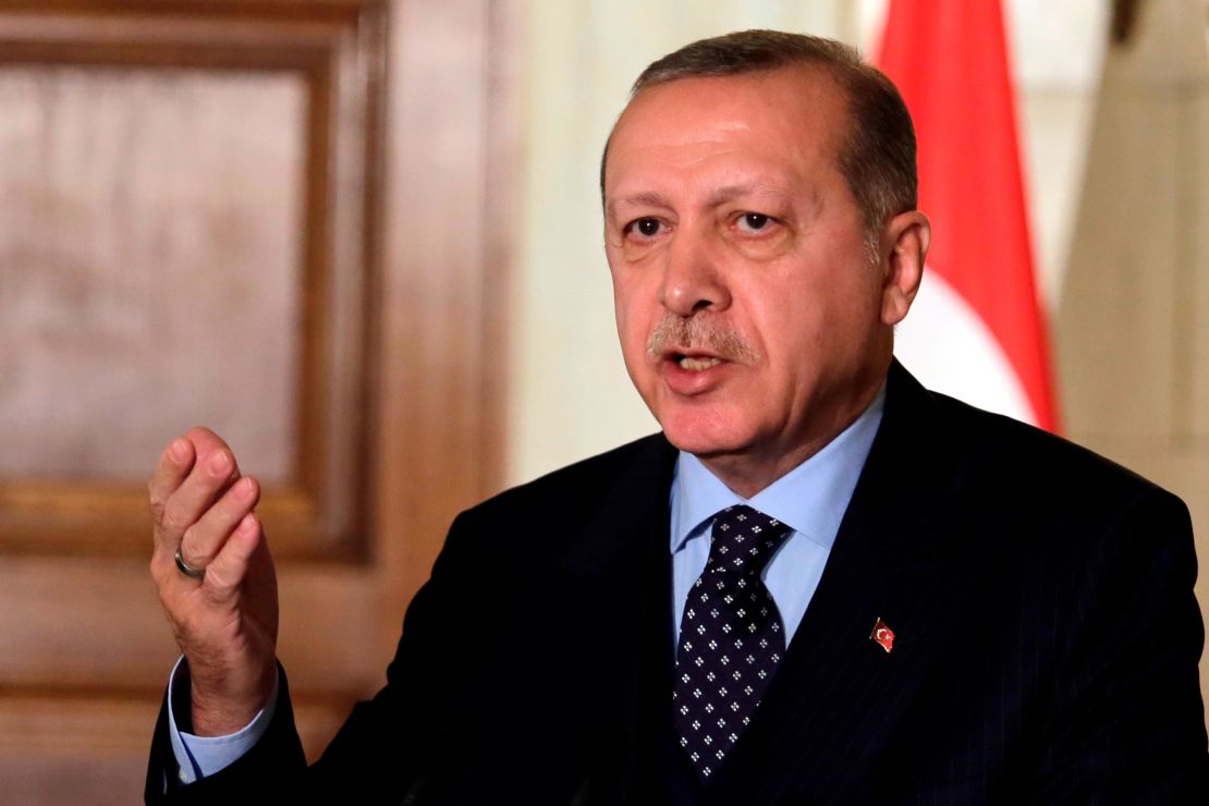 Erdogan, pictured in Greece last week, described Israel as a "terrorist" state on Sunday.