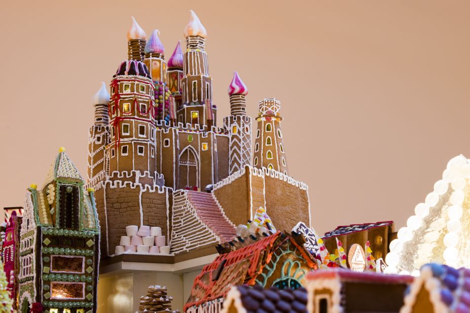 The ornate Crumble Castle stands at the center of the Gingerbread City's Old Town.