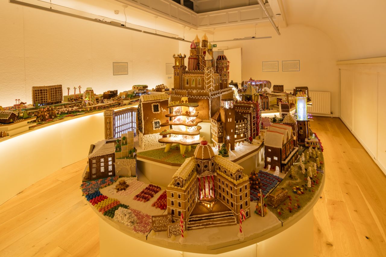 Set across two rooms at London's Museum of Architecture, the Gingerbread City is the result of an annual fundraiser. The organizers hope that the project helps the public engage with architecture and urban planning.