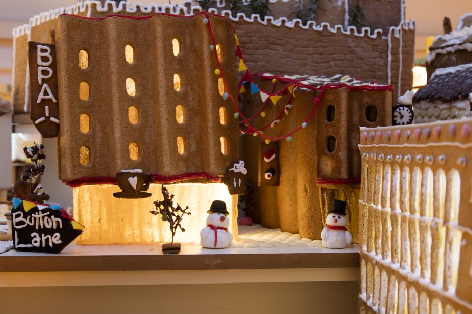 Bell Phillips Architects used hard candy as structural glazing in its gingerbread design.