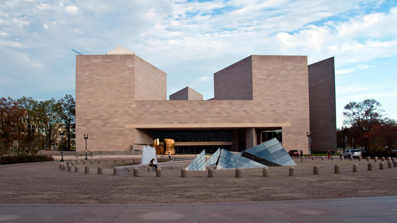 Pei designed the modernist, wedge-shaped East Building of the National Gallery of Art in Washington to fit into its tricky, trapezoid-shaped site. To create visual harmony, Pei built the exterior with the same pink marble -- dug from quarries in Tennessee -- that was used to construct the museum's older West Building. The East Building opened in 1978.<br />