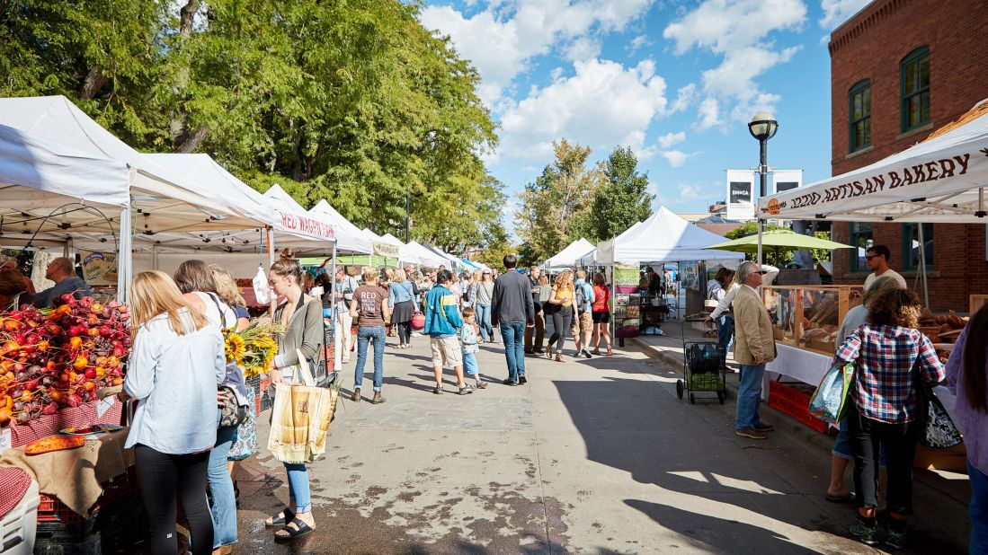 <strong>Boulder County Farmers Market:</strong> From early April until just before before Thanksgiving, this farmers market hosts chef demos, live music and a beer garden in addition to selling fresh fruits and veggies.
