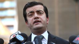 Australian Labor Party's Senator Sam Dastyari speaks to the media in Sydney on September 6, 2016, to make a public apology after asking a company with links to the Chinese Government to pay a 1,273 USD bill incurred by his office.
Dastyari told reporters he made a mistake, but had not been asked to resign and would not tender his resignation. / AFP / WILLIAM WEST        (Photo credit should read WILLIAM WEST/AFP/Getty Images)