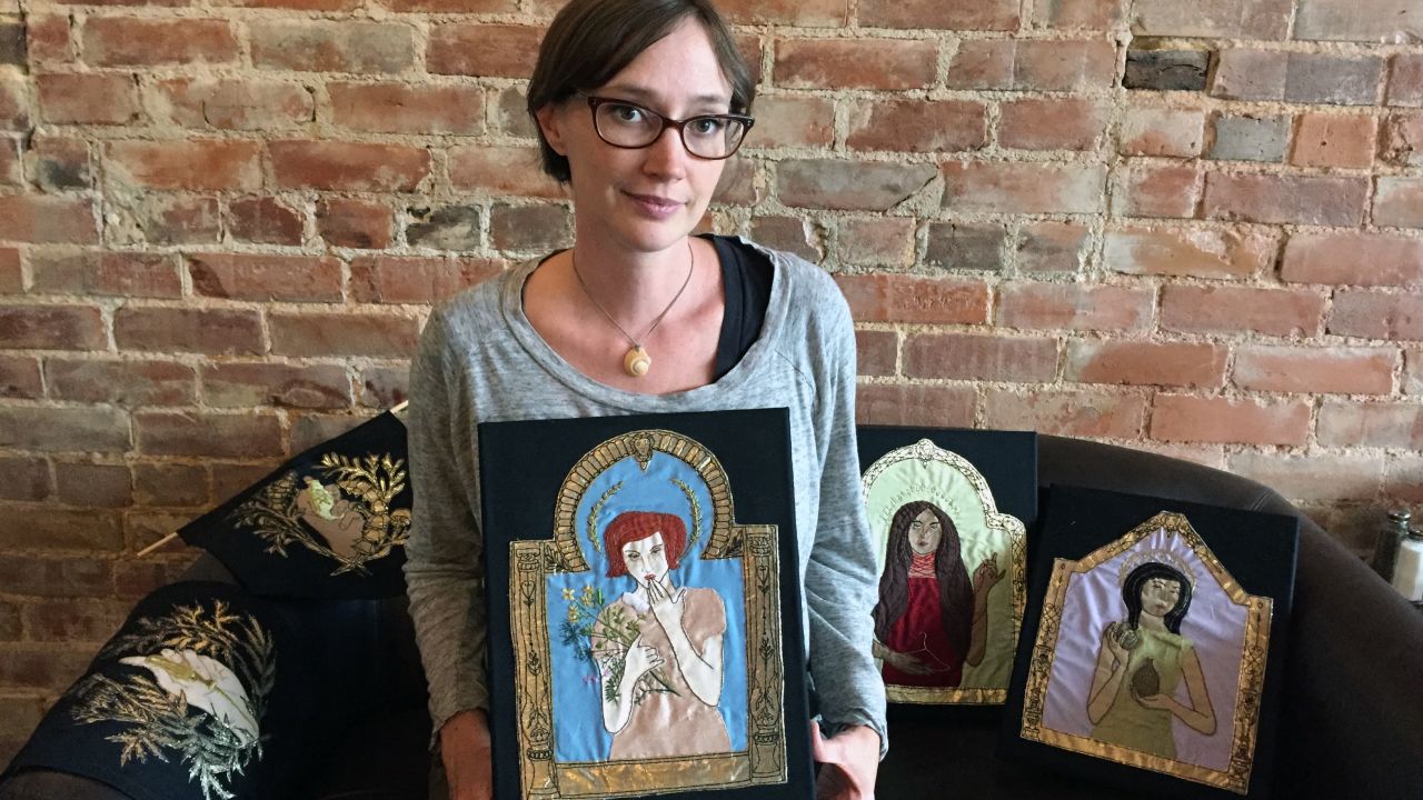 Using the sewing skills passed down by her grandmother, Lindsey Windland created a textile series to raise awareness about the need for safe surgical abortions.