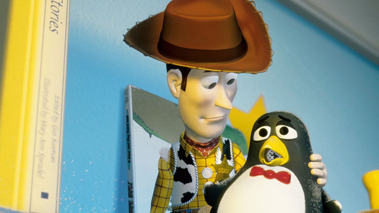 Wheezy, the asthmatic toy penguin, appears in "Toy Story 2." He'd been a favorite toy until his squeaker broke. In real penguin lungs, air flow never stops. Unlike the human breathing system that inhales and exhales, penguins have sacs that <a href="https://emperorpenguinsinside.weebly.com/organ-systems.html" target="_blank" target="_blank">continuously take in air.</a> They can't breathe underwater, but their muscle tissue can store additional oxygen, and they can hold their breath <a href="https://sciencing.com/penguins-breathe-underwater-4566655.html" target="_blank" target="_blank">up to 20 minutes</a>.