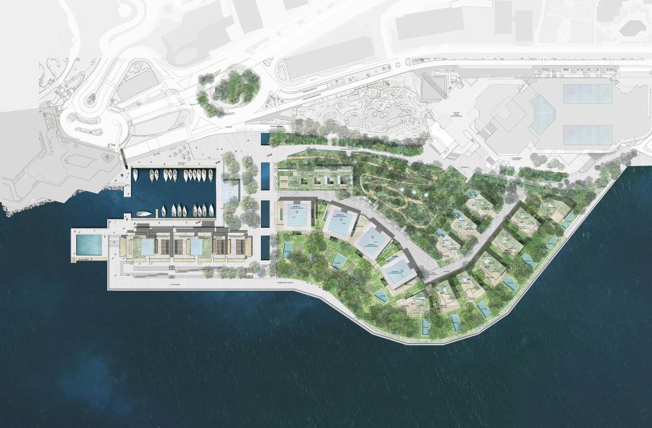 The planned extension will reclaim the equivalent of approximately 11 American football fields (15 acres) from the sea.