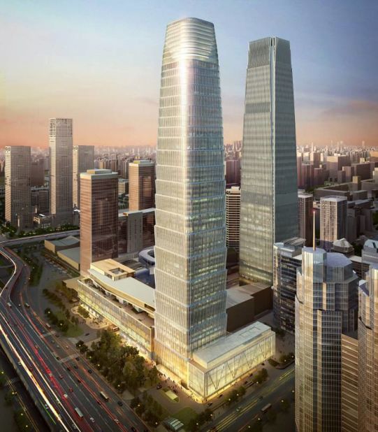 The newest -- and second tallest -- tower in downtown Beijing's China World Trade Center development.